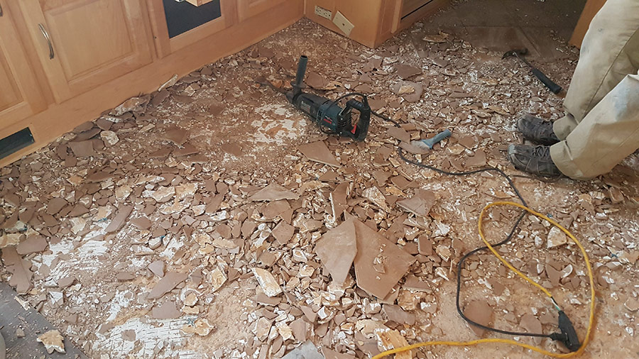 Demolition of the floor in our Monaco