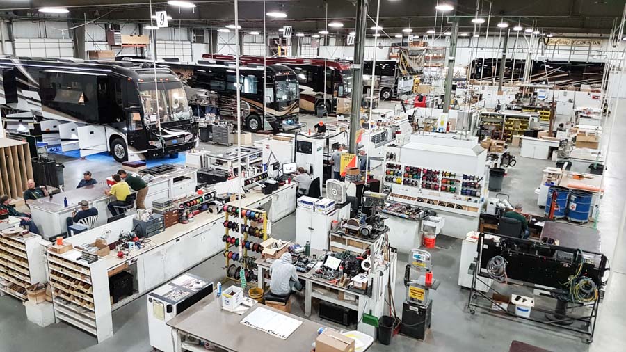 A picture of a small area in the Marathon Coach facility in Coburg