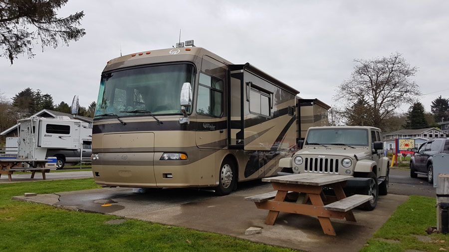 Explorker2 parked at Netarts Bay Garden RV Resorts