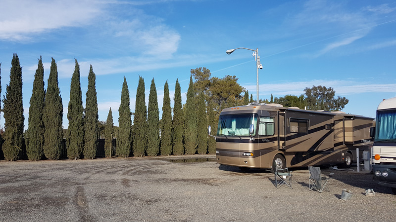 Explorker2 parked at Cal Expo RV Park in Sacramento, CA