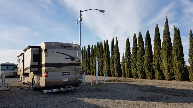 Explorker2 parked at Cal Expo RV Park in Sacramento, CA