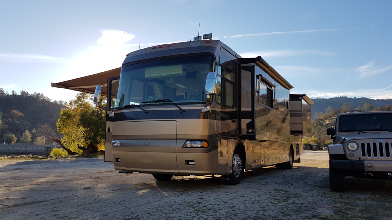 Explorker2 and our Jeep parked at Redinger Primitive Campground