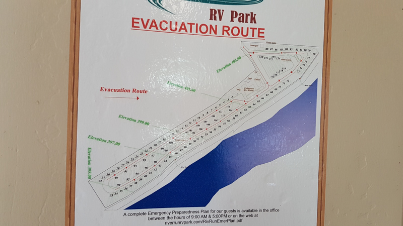 A map of the RV park