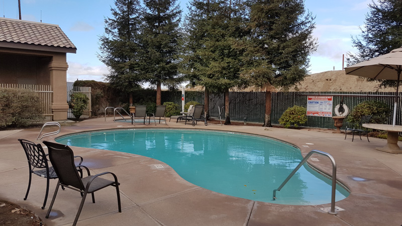 The pool and hot tub.