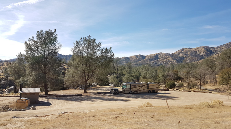 Explorker2 parked at the parking lot at the Keysville BLM