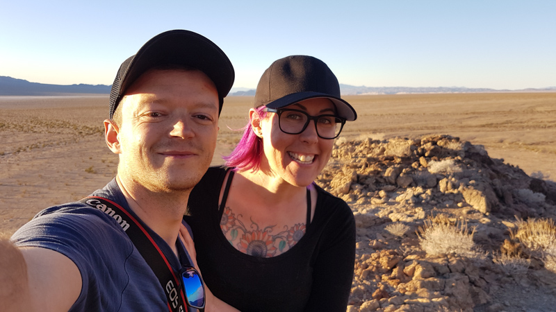 Leanne and Kevin at Silurian Hills, near Baker, CA