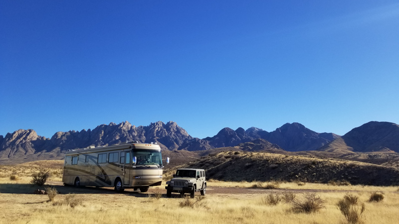Explorker2 parked in New Mexico at the Sierra Vista BLM