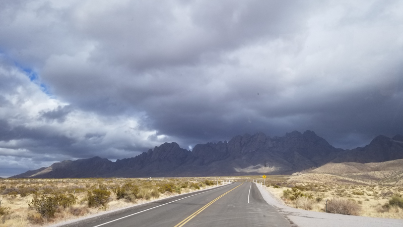 Dark clouds at the Sierra Vista Trail BLM