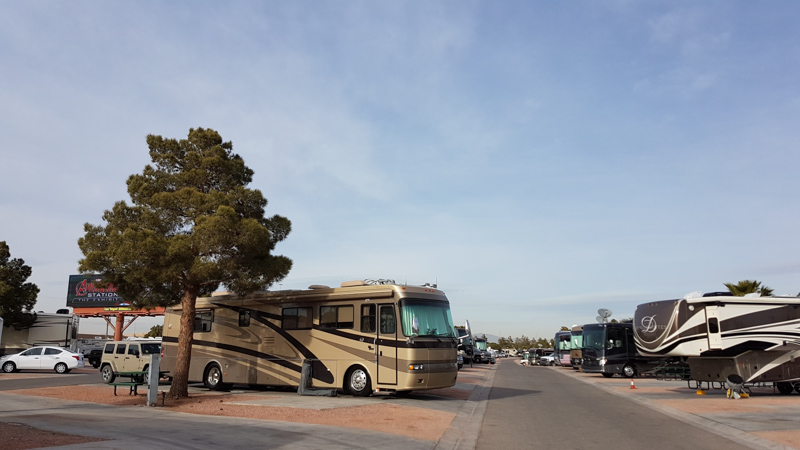 Explorker2 at Oasis RV Park in Las Vegas, spot 155