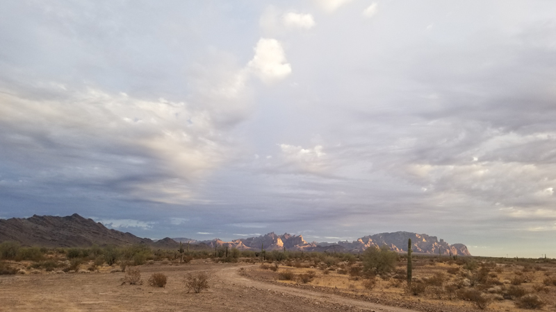 Sunset at the BLM near Quartzsite, AZ