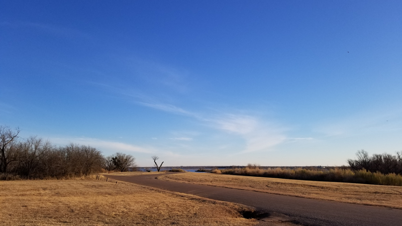 Sun setting at See Bee Park in Abilene, TX