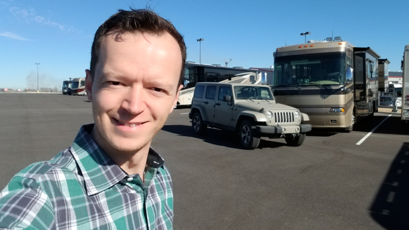 Kevin with Explorker2 in Texas at the REV Service Centre