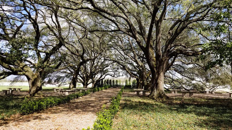 Entrance to the main house at the Whitney Plantation