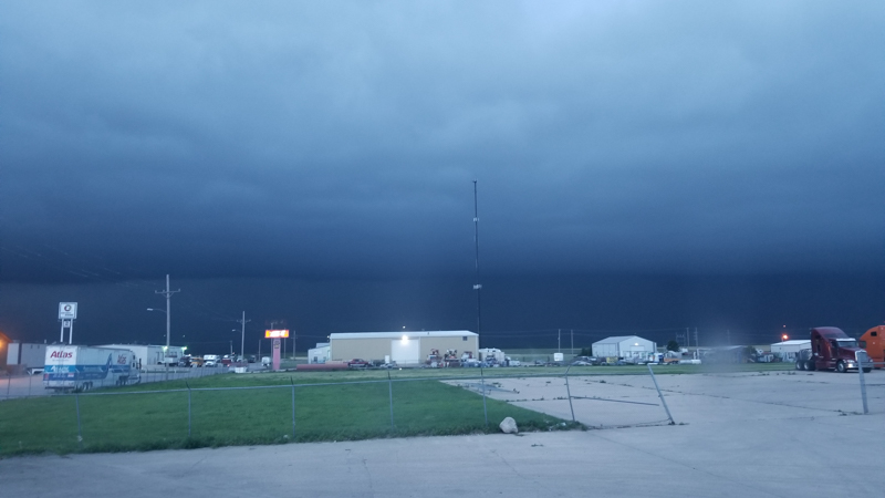 Parked in Colby, KS with a storm coming in