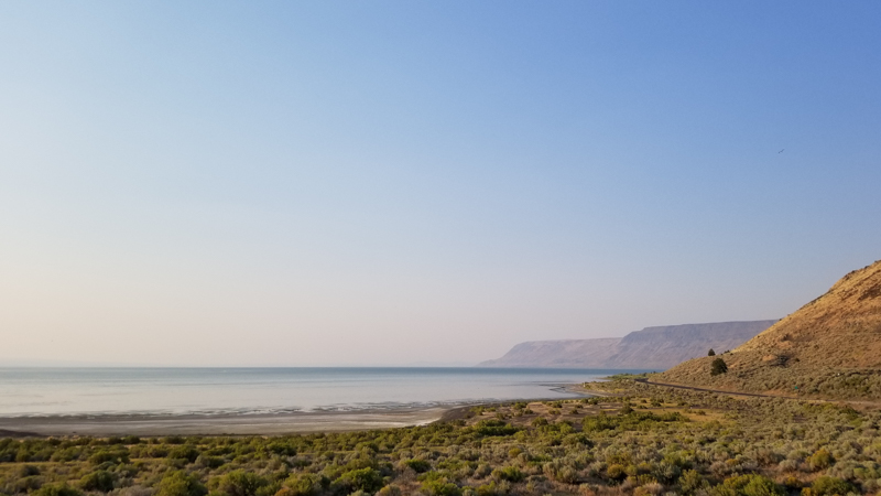 Explorker2 parked at Lake Abert in Oregon