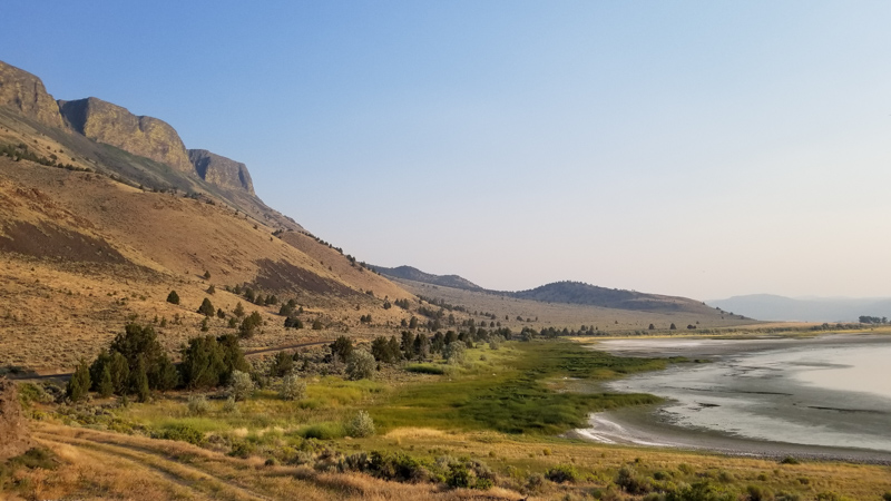 Explorker2 parked at Lake Abert in Oregon