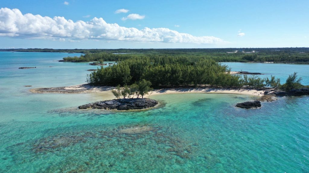 Archer Cay with Water Cay in the background