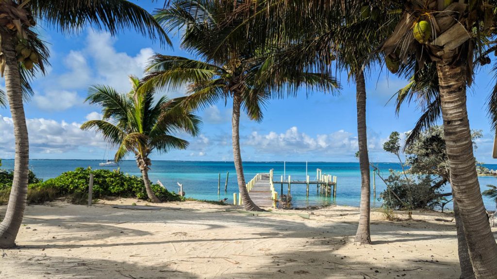 A beach on Man-O-War Cay in The Bahamas