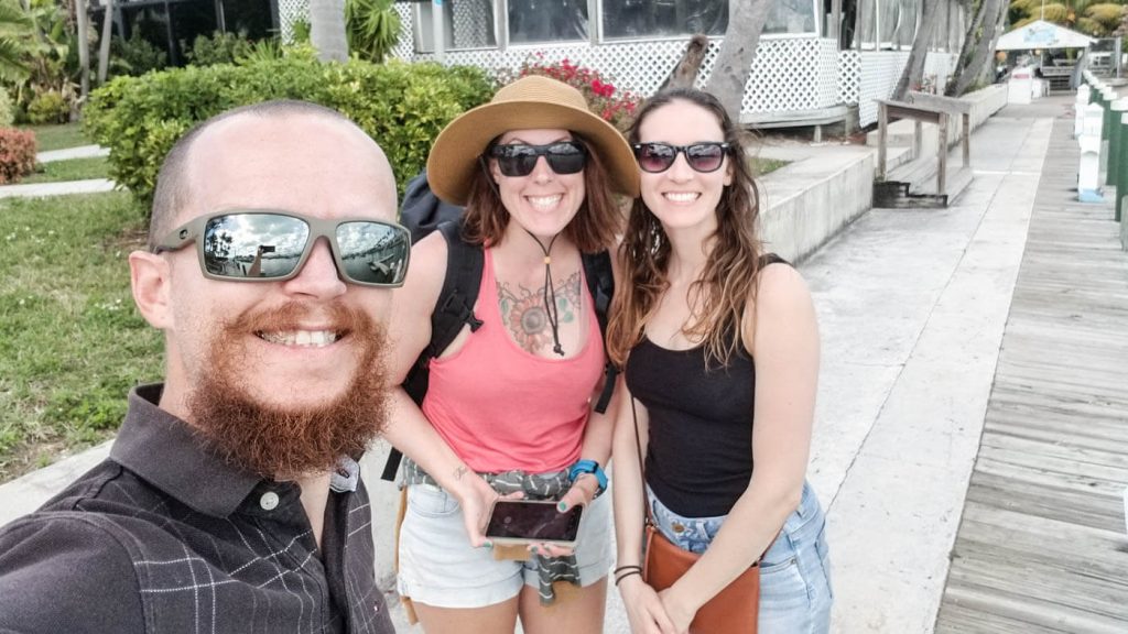 Leanne, Kevin, and Christina in Treasure Cay, Bahamas