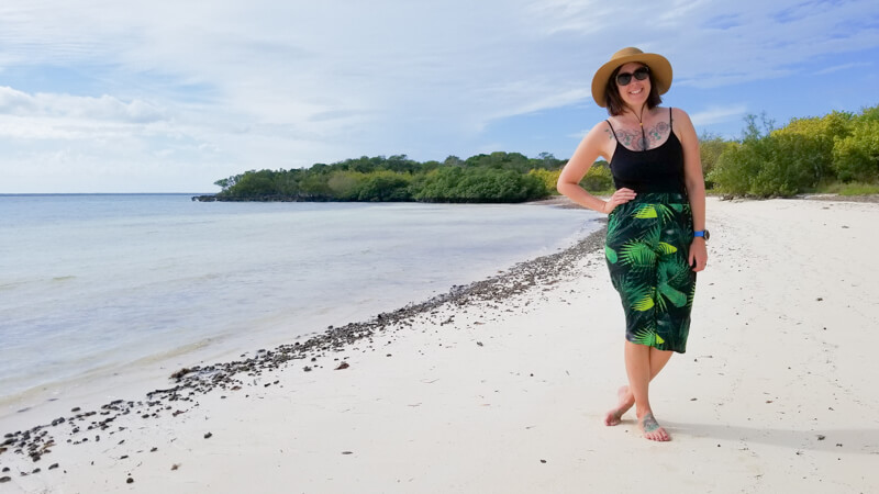 Manjack Cay - Leanne is striking a pose