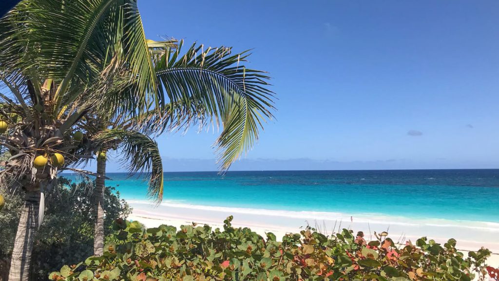 Sip Sip Restaurant view from table, Bahamas