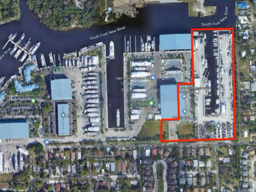Satellite image, showing the east yard at LMC (aka Riverbend)