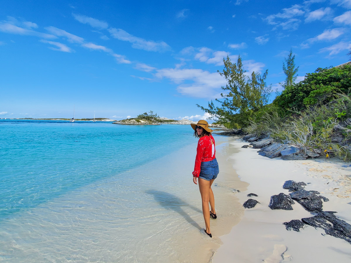 Leanne walking on beach